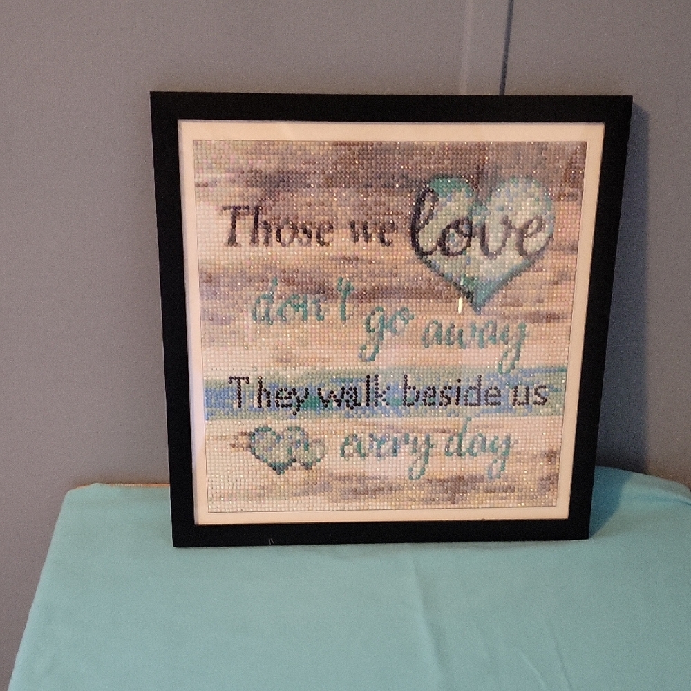 🆕️ Handmade Inspirational Diamond Art with black frame 12x12